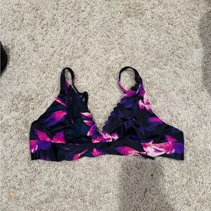 Victoria's Secret Black and Pink Floral Bralette